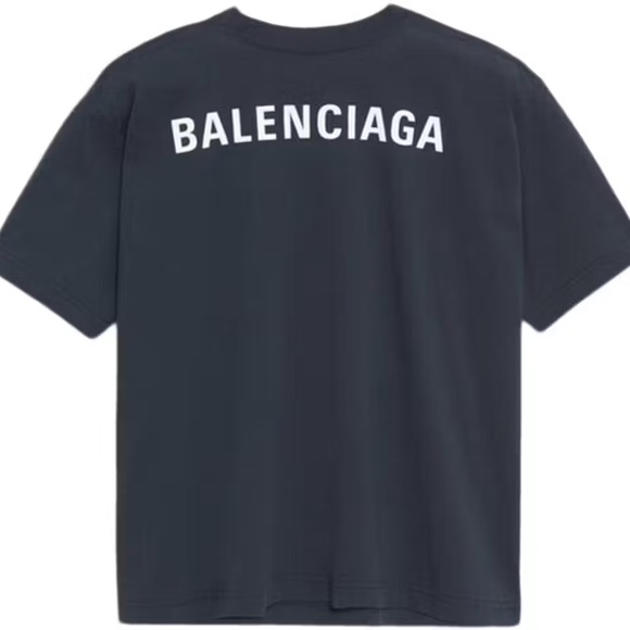 Balenciaga Unisex Logo back Print T-Shirt - Picture 1 of 7